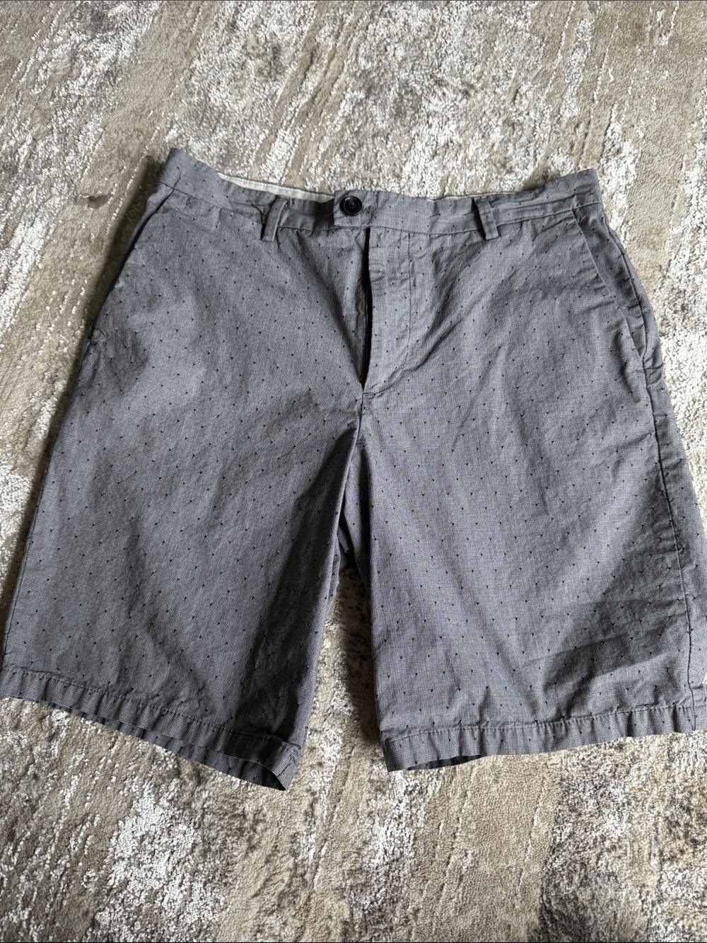 Calvin Klein Gray Subtle Dot Flat-Front Shorts